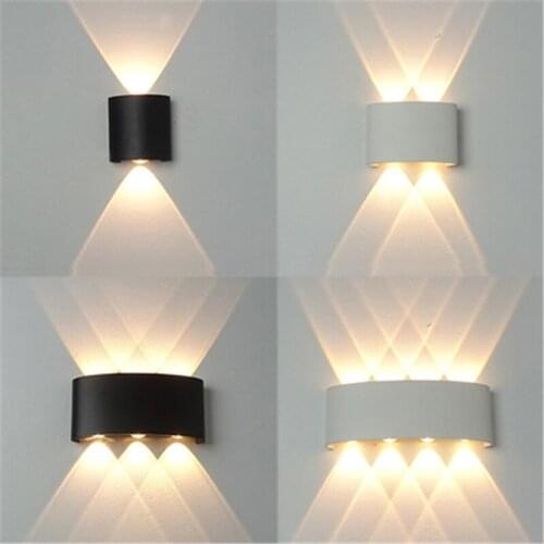 4W 6W 8W 12W LED Wall Light Outdoor Waterproof Modern Nordic style Indoor Wall Lamps Living Room Porch Garden Lamp AC90-260V