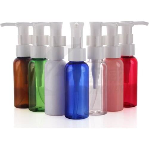 50ml Cleansing Oil Bottle Round Shoulders Shampoo Shower Gel Hair Conditioner Dispensing Special Plastic PET Travel Bottles
