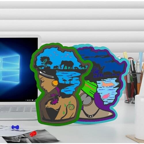 A0NF Afro Female Tray Epoxy Resin Mold Fruit Serving Board Casting Silicone Mould DIY Crafts Jewelry Holder Making Tools