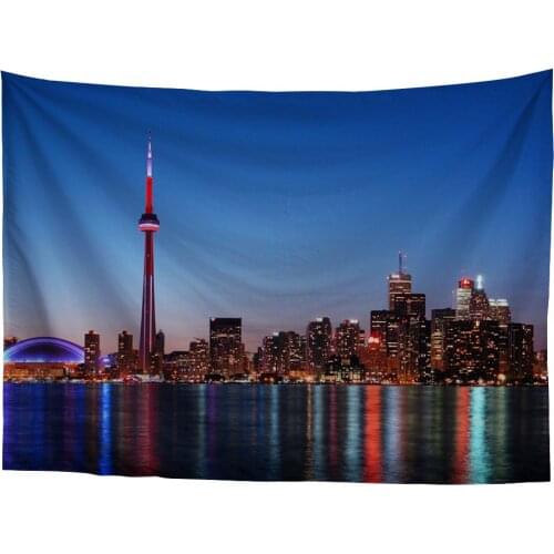 Colorful Star Starry Sky Landscape Design Tapestry Wall Hanging Polyester Fabric Wall Blanket for Bedroom Dorm Living Room