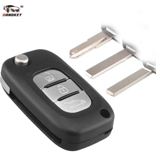 Dandkey 3 Buttons For Renault Vivaro/Master/Traffic/laguna/Fluence/Clio /Megane /Kangoo Modus Flip Folding Car Key Shell Fob
