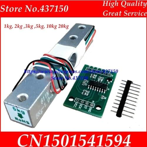 1kg, 2kg ,3kg ,5kg, 10kg 20kg weighing sensor load cell ,weight sensor + HX711 AD module