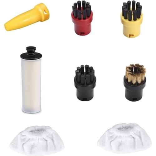For Karcher SC2 SC3 EasyFix Steam Cleaner Descaling Sticks + Round Brushes+Towel Sets Round Brush Nozzles