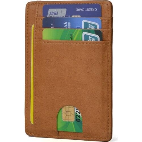 Mens Retro Card Holder Business Card Holder Coin Purse RFID Card Holder