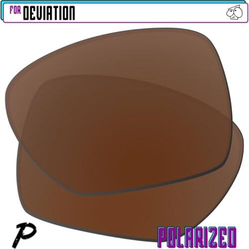 EZReplace Polarized Replacement Lenses for - Oakley Deviation Sunglasses - Brown P