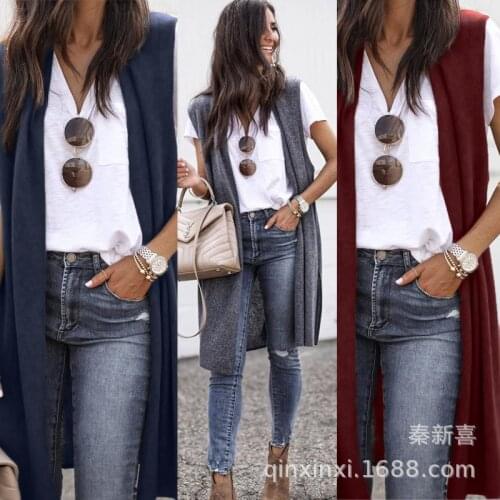 Женские длинные жилеты Kalenmos China At AliExpress