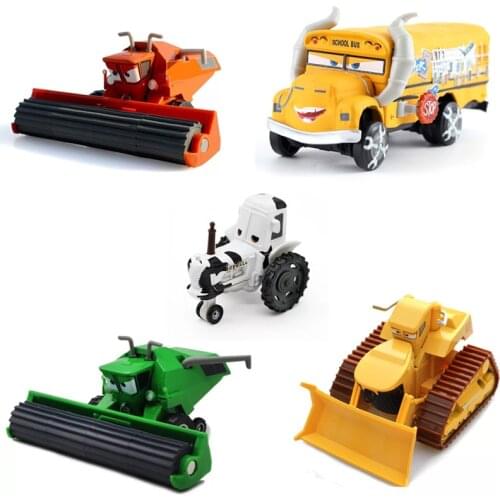 Disney Pixar Cars 2 3 Miss Fritter Frank And Tractor Diecast Metal Alloy Car Model Toys For Childrens Birthday Gifts