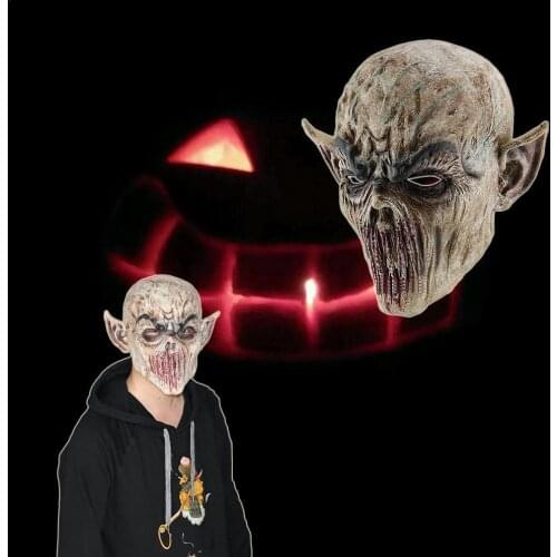 Bloody Hood Mask Latex Remake Halloween Mask Horror Scare Costume Halloween Mask Horror Mouthless Alien Horror Alien