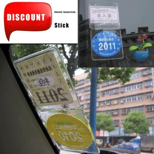 Multifunction annual inspection sign pad rectanglek car sticker anti slip pad as car accessories