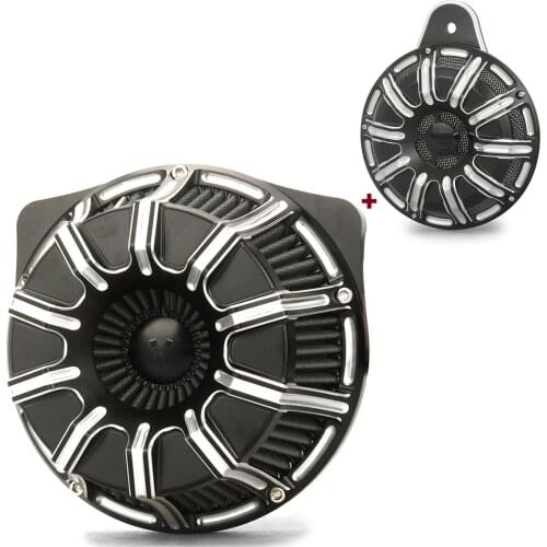 Horn kits cover CNC Cut Stage One Gauge Air Cleaner Intake Filter Fit For harley Dyna Fatbob 00-17 Softail heritage slim fatboy