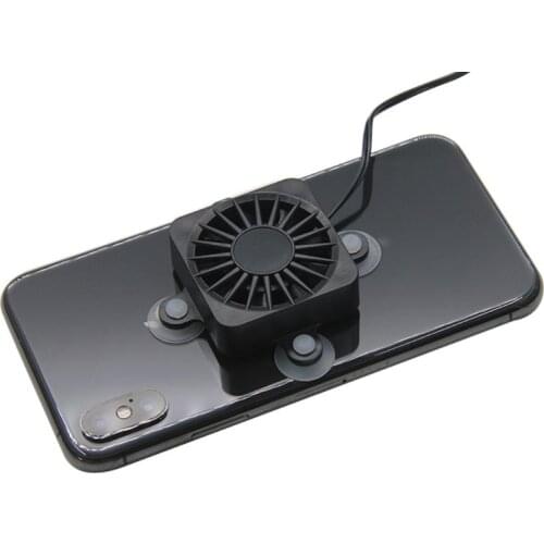 Mini USB Mobile Phone Cooling Pad Cooler Fan Radiator with 4 Small Suction Cup