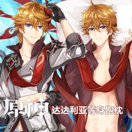 Original Genshin Impact Tartaglia Dakimakura Hugging Body Pillow Case Japanese Otaku Pillow Cover