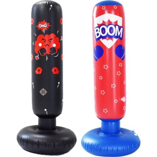 Punching Bag 47.2 Inch Karate Freestanding Practice Bag Decompression Training Column Children Toys for Fitness Exercise