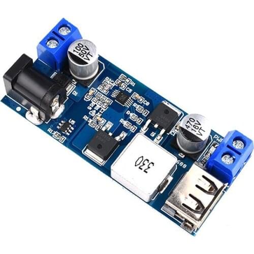 DC-DC 24V/12V To 5V 5A Step Down Power Supply Buck Converter Replace LM2596S Adjustable USB Step-down Charging Module For Phone