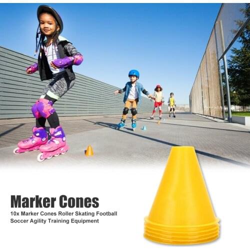 Durable Marker Cones Multi-function 10pcs/set Marker Cones Roller Skating Football Soccer Agility Training Equipment