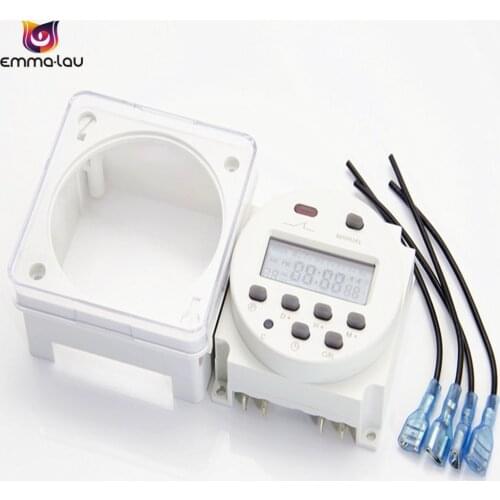 220V 110V 24V 12V Digital LCD Daily Programmable Electronic Timer CN102A AC DC Cycle Timer Countdown Seconds Control Switch