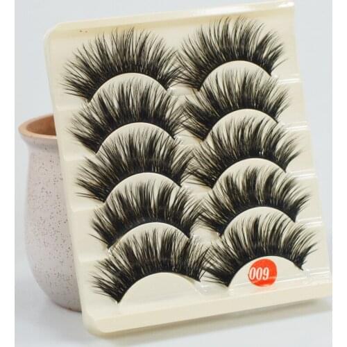 5pair/lot Mink Lashes Full Strip Eyelashes Extension False Eyelash Long Lashes Individual Eyelashes Beauty Makeup