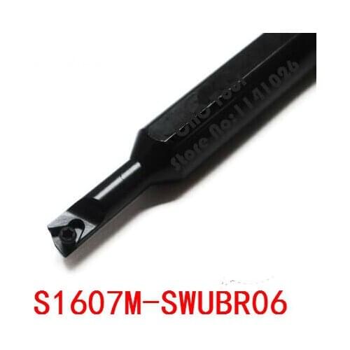 S1607M-SWUBR06,turning tool holder boring bar internal turning tools screw locked mini lathe tool holder for WBGT060102 inserts