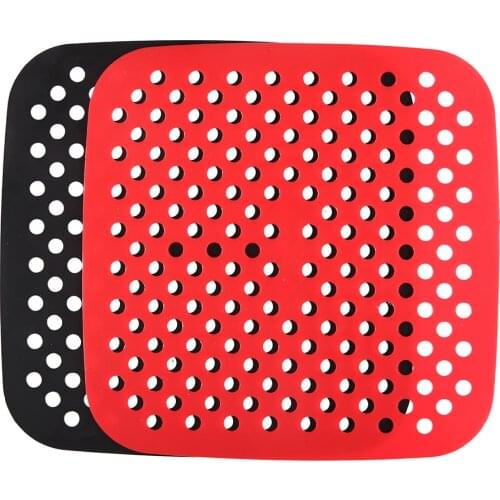 Big Size Silicone Accessories Air Fryer Mold Non-stick Durable Pad Scale Place Mat Kitchenware Reusable Square Air Fryer Tools