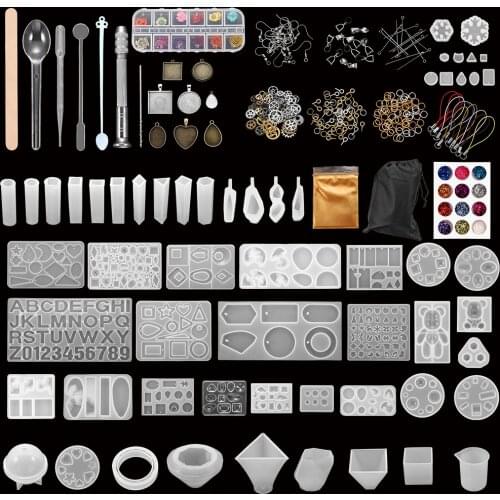 Jewelry Silicone Casting Molds Sets Mixed Style UV Epoxy Resin Tools Molds For Diy Jewelry Making Kits Accessories Supplies