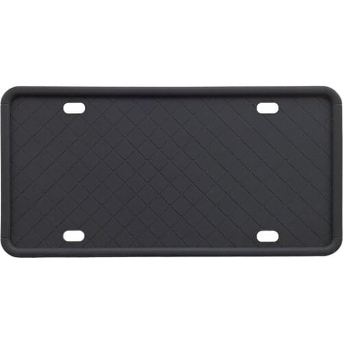 Silicone License Plate Frames Weather-Proof Car License Plate Cover Car Rust-Proof Black License Plate Bracket Holder