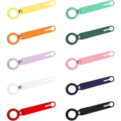Silicone Protective Case For Airtag Loop Sleeve Anti-lost Protector Shell Cover for Apple Air Tags Locator Tracker