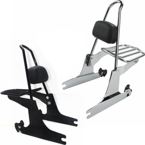 Sissy Bar Backrest Luggage Rack Detachable For Harley Davidson Dyna Models 2007-2016 Aftermarket Motorcycle Parts Black 2014