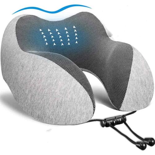 U Shaped Memory Foam Neck Pillows Soft Travel Pillow Neck Cervical Airplane Pillow 30*28*14CM Cervical Travel Healthcare Bedding