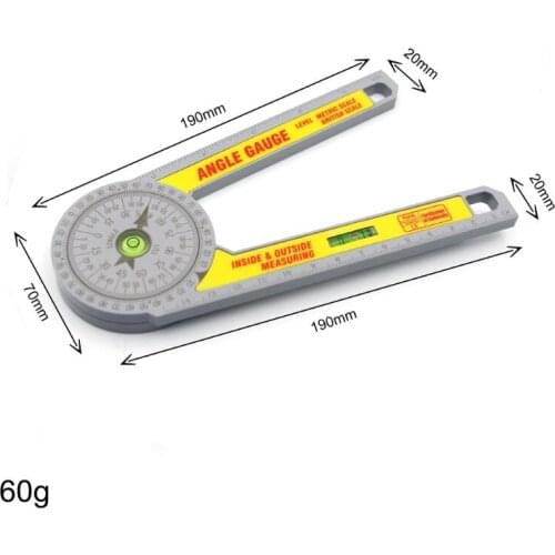 360 Degree Miter Saw Protractor High Accuracy Angle Finder Measuring Ruler Tool 1XCC