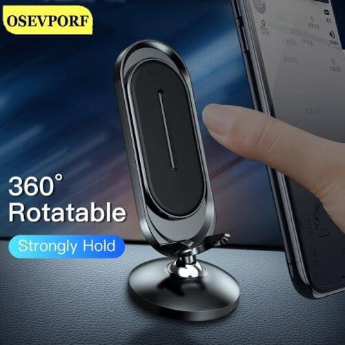 Universal Car Strong Magnetic Mobile Phone Holder Magnet Suction Sticks Fixed Shelf Navigation Support 360Rotatable Tray Bracket