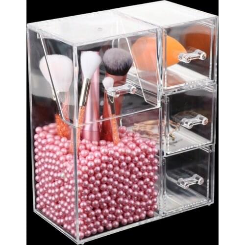 Waterproof Clear Acrylic Makeup Brush Holder Dustproof Pot Box Cosmetic Brushes Storage Case Organizer Make Up Display Tray