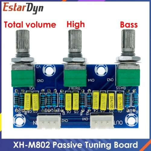 XH-M802 Amplifier Board High and Low Voltage Mixer Tone Board Volume Control Subwoofer PCB Adjustment Amplificador