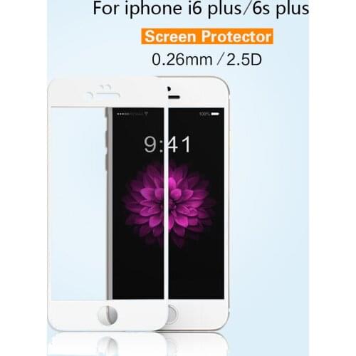 10PCS/LOT Full Cover 3D Tempered Glass Screen Protector For iPhone 6Plus 6S Plus 5.5" Complete Coverage Colorful HD Clear Film