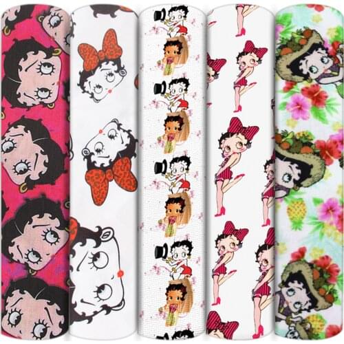 Girls Bowknot Patchwork Polyester Cotton Fabric For Tissue Sewing Quilting Fabrics Needlework Material DIY Handmade,1Yc15241