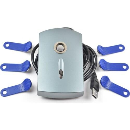 1pcs/lot TM card reader 1990A-F5 USB reader Plug and Play + 6pcs DS1990A-F5 iBtton Tag