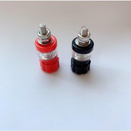 2pcs Terminal 999A inverter terminal screw diameter 5mm M5 audio connector power clamp Red / Black