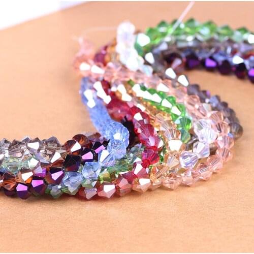 ZHUBI Top Quality 200pcs Chinese Crystal Beads Wholesale Bicone Czech 4MM AB Beads For DIY Jewelry Gifts & Crafts Accessories