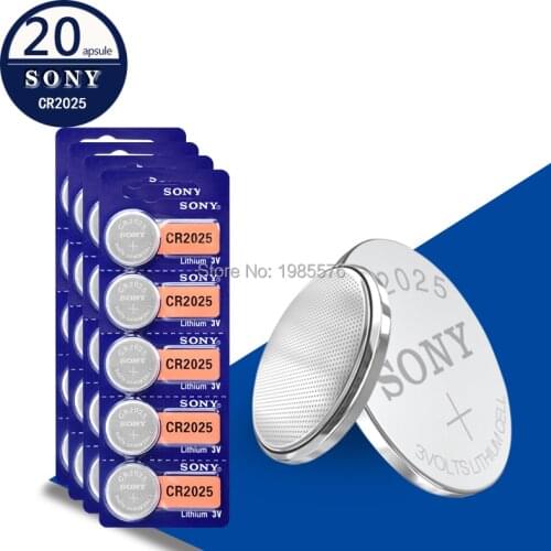 Sony 20pcs original cr2025 ECR2025 BR2025 DL2025 KCR2025 LM2025 3v button battery coin battery for remote control toys