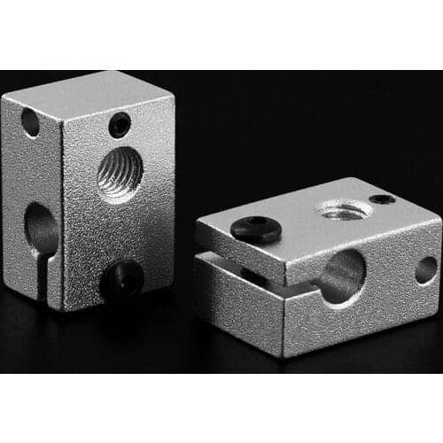 Aluminium PT100V6 Official version Heat Block For E3D V6 J-head Extruder HotEnd accessory 3D Printer Parts 23*16*12mm