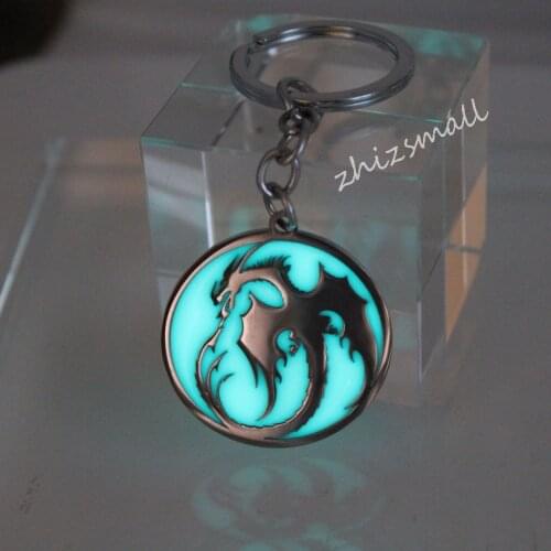 Dragon keychain glowing Fashion Jewelry Pendant glow in the dark car/Bag key chain