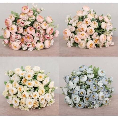 1PCS Artificial Flowers Real Touch Artificial Moth Colorful Silk Flower Fake Plants Butterfly Orchid For Wedding Home Decoration