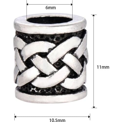 Celtics Knots Beads for Bracelet Necklace Vikings Jewelry Making for Dread Beard