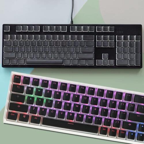 Mechanical Keyboard Keycap 141 Key PBT OEM Profile Double skin milk pudding Keycap Backlight Gaming Keyboard Translucent KeyCaps