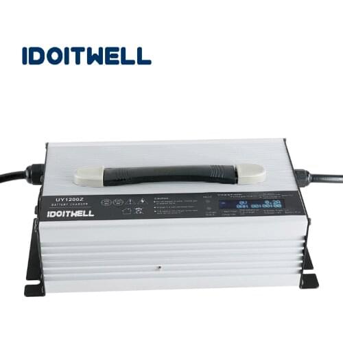 Customized 1200W series automatic battery charger 48V 19A LCD display battety charger with Overcharge protection smart charger