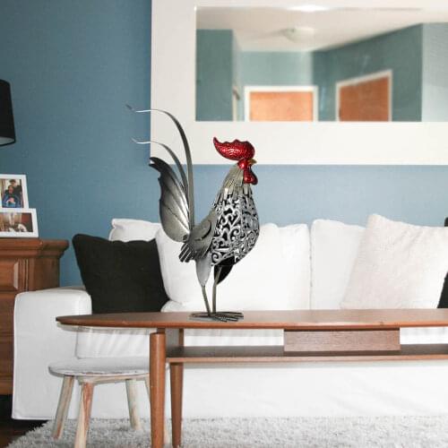 Rooster Sculpture Figurine Ornament Handicraft Home Decor Furnishing Crafts
