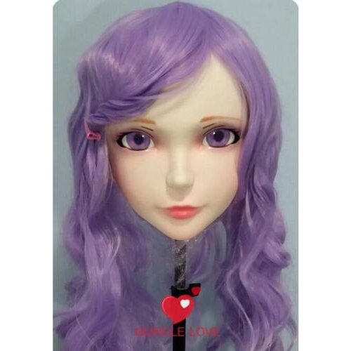 Kig005)Gurglelove Female Sweet Girl Resin Half Head Kigurumi BJD Mask Cosplay Japanese Anime Role Lolita Mask Crossdress Doll