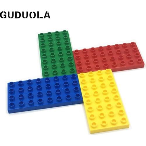 Bricks 4x8dots 12.78x6.38x0.96CM Duplo Base Plate in Block Double Sided Baseplate Big Building Block Large Size Dots Parts