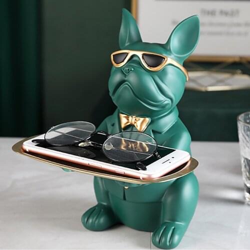 Cool Bulldog Statue Sculpture Table Decoration Fashion Sculpture Home Room Decor Desk Storage Figurine Ornament Coin Bank