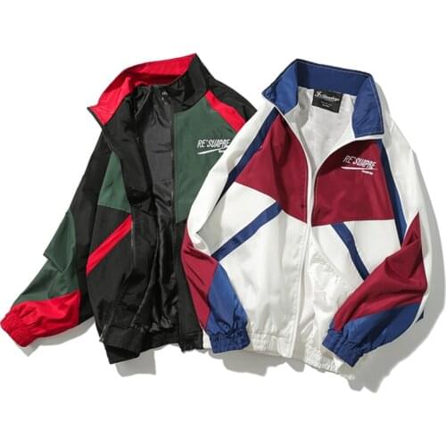 Hip Hop Jacket Windbreaker Men/Women Harajuku Jacket Coat Retro Vintage Casual Jacket Streetwear 2019 Autumn oversized Jacket