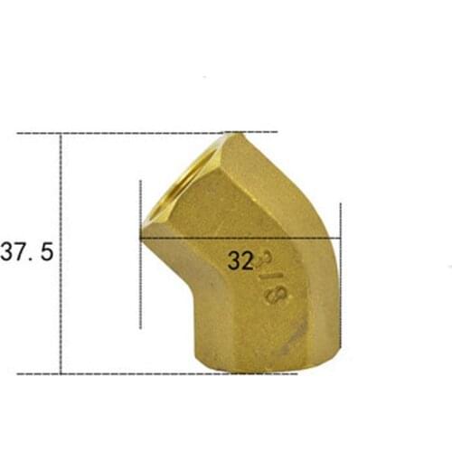 3/8" NPT Equal Female Brass 45 Degree Elbow Pipe Fitting Coupler Connector Water Gas Oil